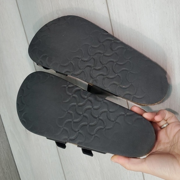 Birkenstock Women Loop Toe Leather Sandals Flats shoes sz 38/7 - Picture 10 of 11